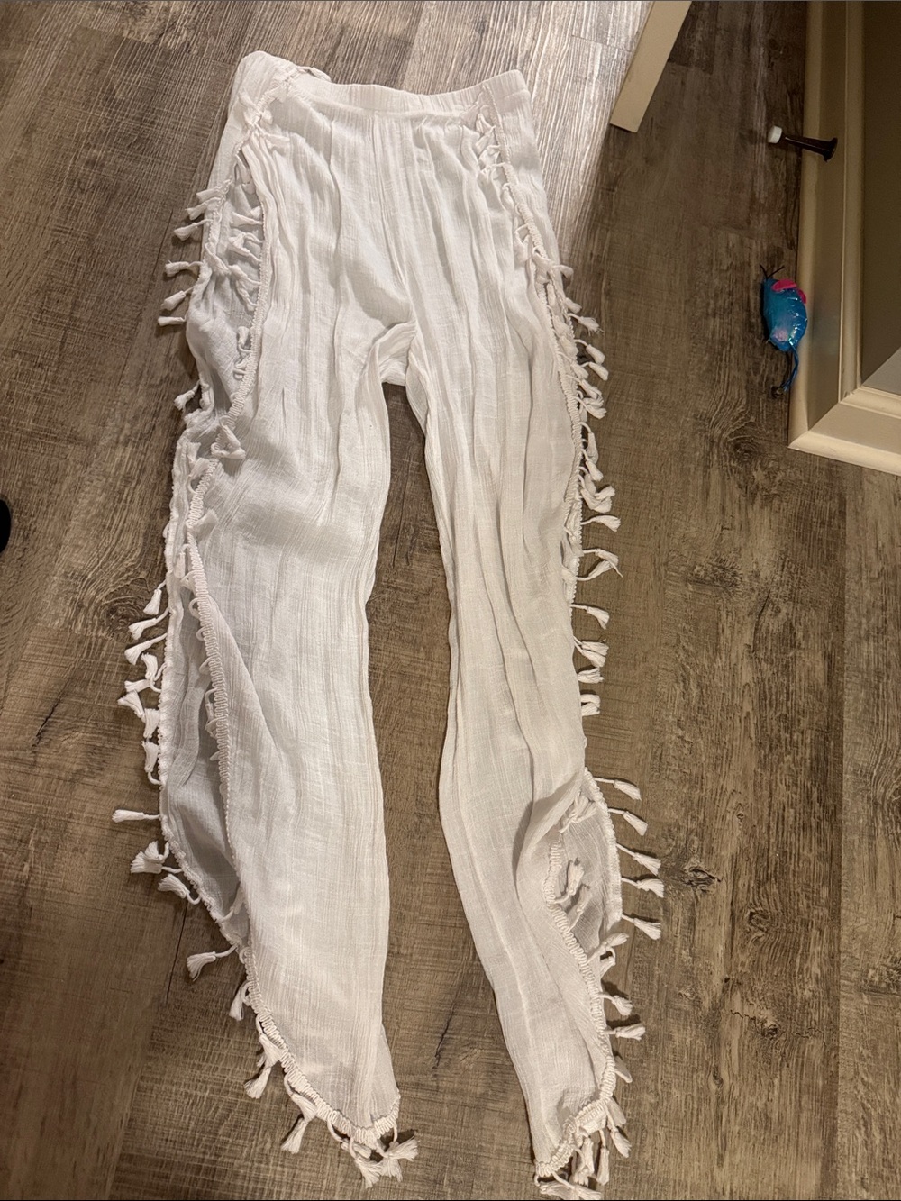 White Tassel Beach Pants
